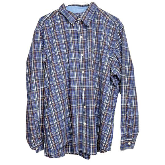 Chaps Men’s XL Button Down Shirt Plaid Long Sleeve Casual Easy Care - Picture 1 of 8